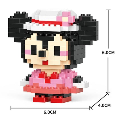 Disney Mini Building Blocks Figure – Mickey Minnie Princess Brick Toy