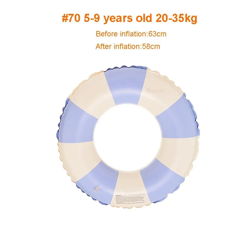 Inflatable Swim Ring Pool Float for Kids & Teens Donut Swimming Tube