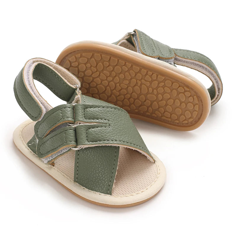 Baby Non-Slip Sandals – Soft Sole First Walker Crib Shoes