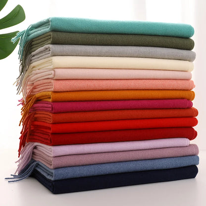 Cashmere-Feel Winter Scarf – Women's Long Warm Pashmina Shawl & Wrap