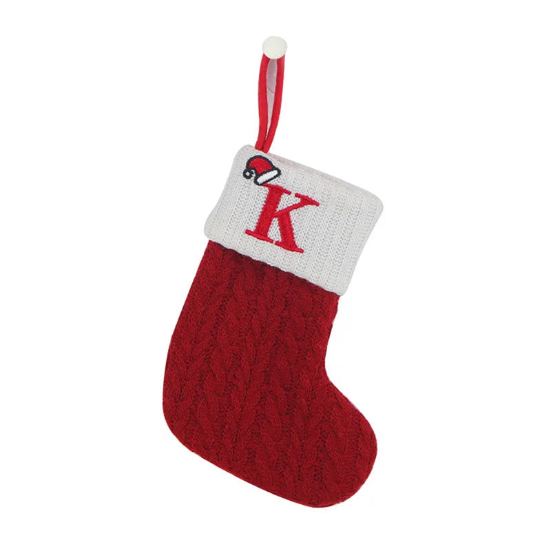 Christmas Knit Letter Stocking Ornament – A–Z & Snowflake