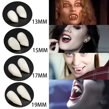 Vampire Fangs Halloween Costume Teeth with Adhesive Glue