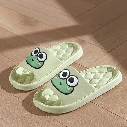 Cute Frog Non-Slip EVA Slippers – Soft Indoor Bathroom Slides