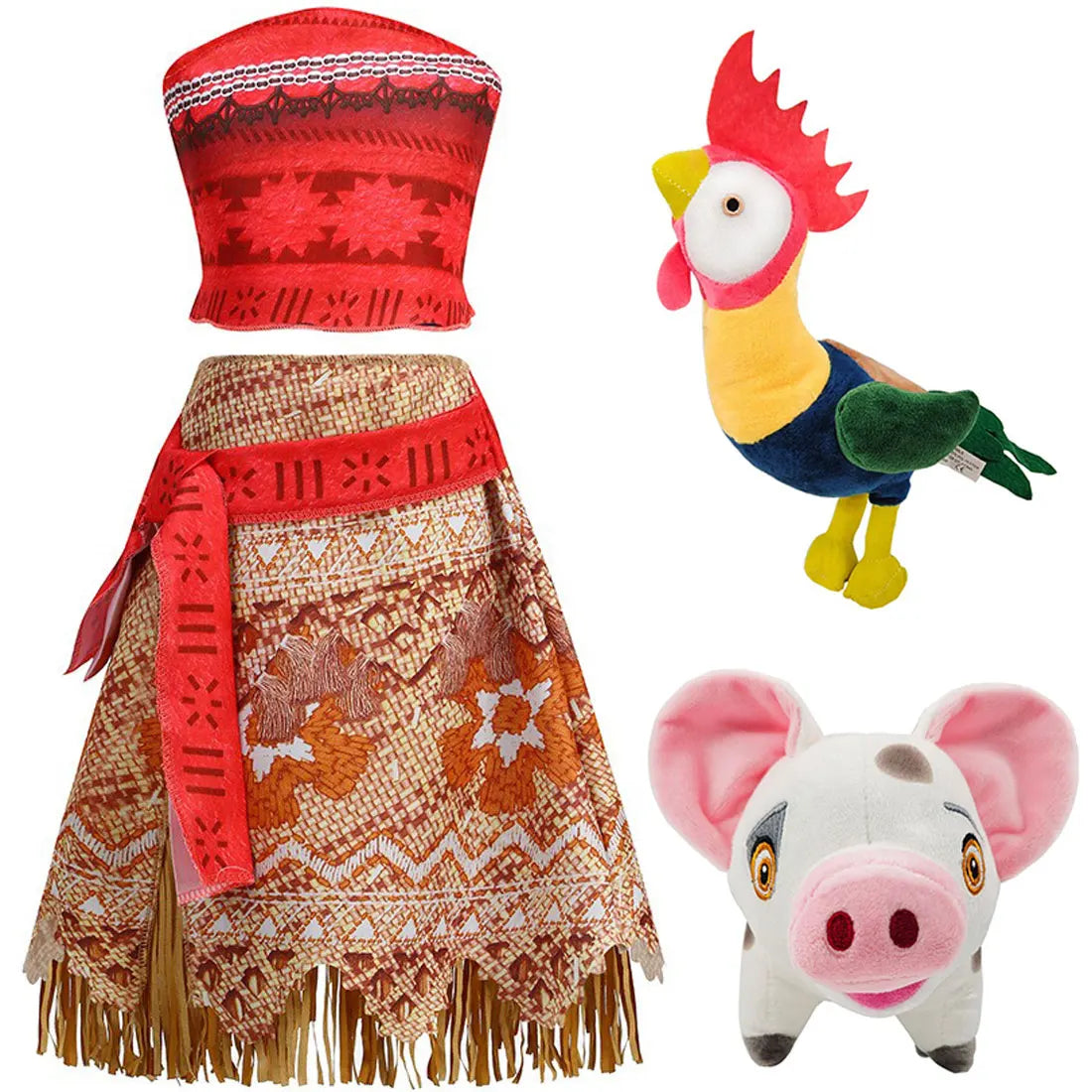 Moana Princess Costume Dress for Girls