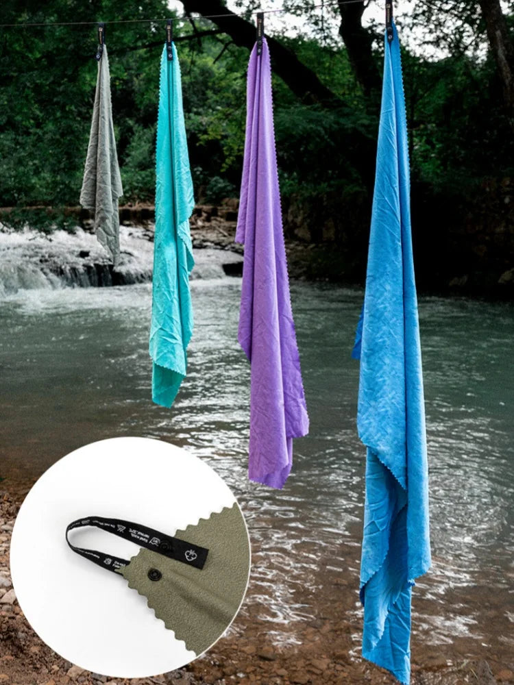 Quick-Dry Outdoor Sports Towel with Carry Pouch – Camping, Hiking, Gym