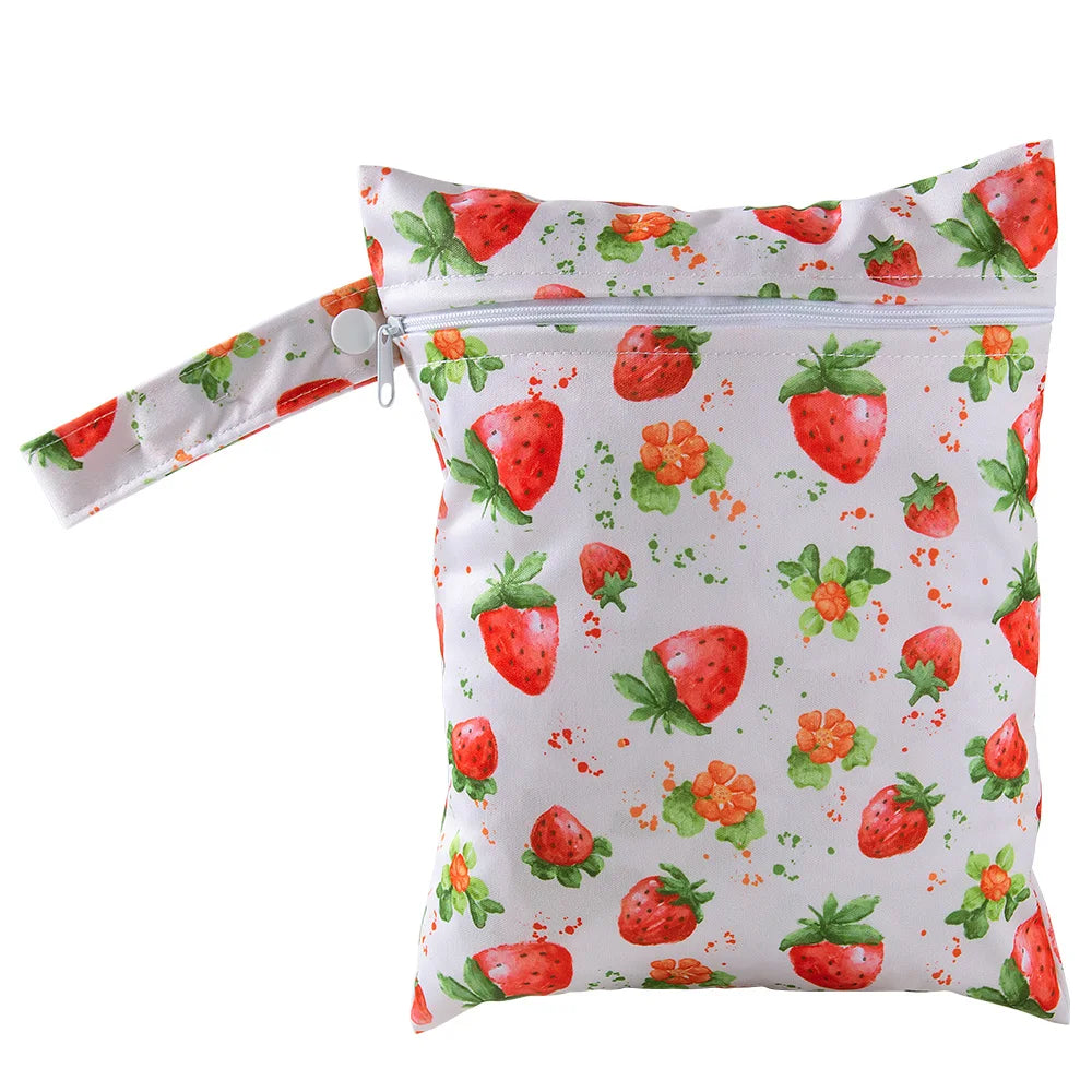 Waterproof Wet Dry Diaper Bag 20x25cm PUL Zipper Pouch