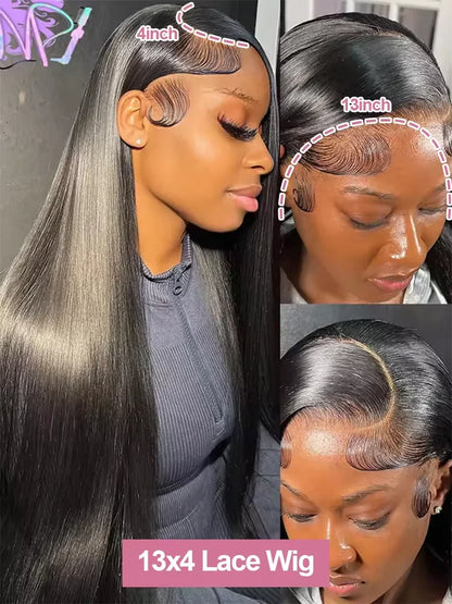 HD Lace Front Wig Straight Brazilian Raw Human Hair 13x4 13x6