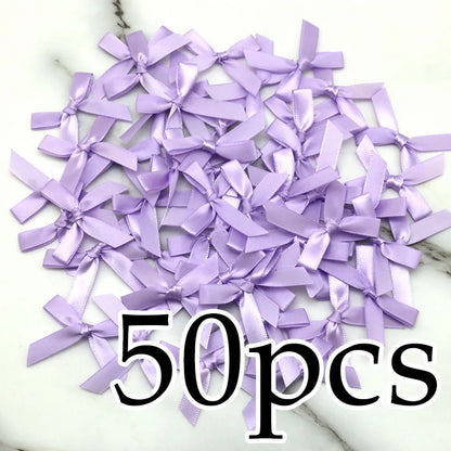 Satin Ribbon Bows 50pcs for DIY Crafts & Gift Wrapping