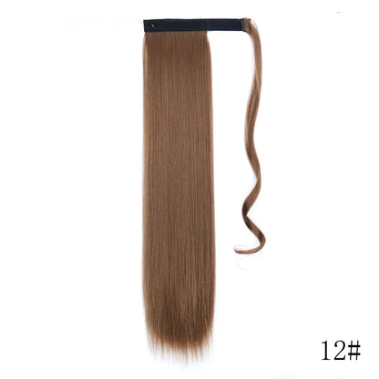 Wrap Around Ponytail Extension Synthetic Straight Hair 22-34 Inch