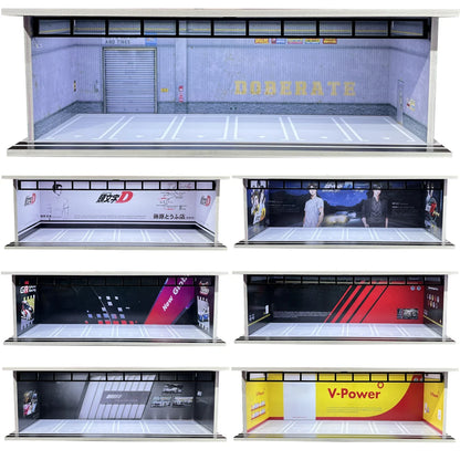 1/64 Scale Garage Diorama Display Case with USB LED Lights