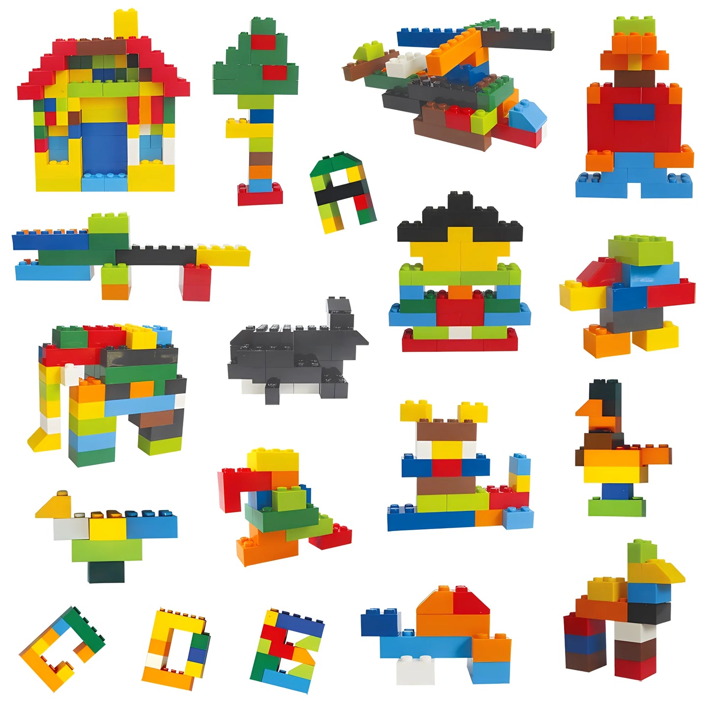 Bulk Building Blocks Set – 300, 500 or 1000 Pieces DIY Creative Bricks