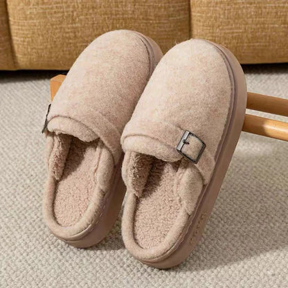 Women's Plush Platform Slippers – Fluffy Indoor House Shoes
