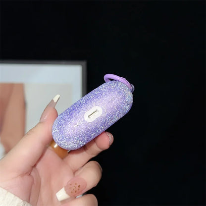 Glitter Rhinestone AirPods Case with Keychain Ring