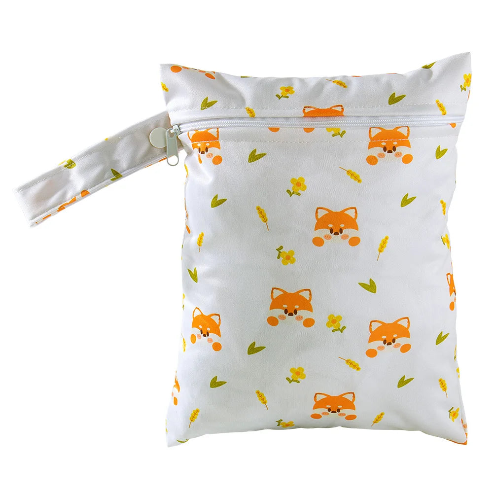 Waterproof Wet Dry Diaper Bag 20x25cm PUL Zipper Pouch