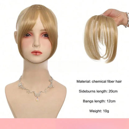 Clip-In Bangs Hair Extension – Natural Seamless Middle Part Fringe