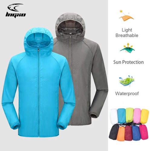 Waterproof Rain Jacket – Unisex Camping & Outdoor Windbreaker