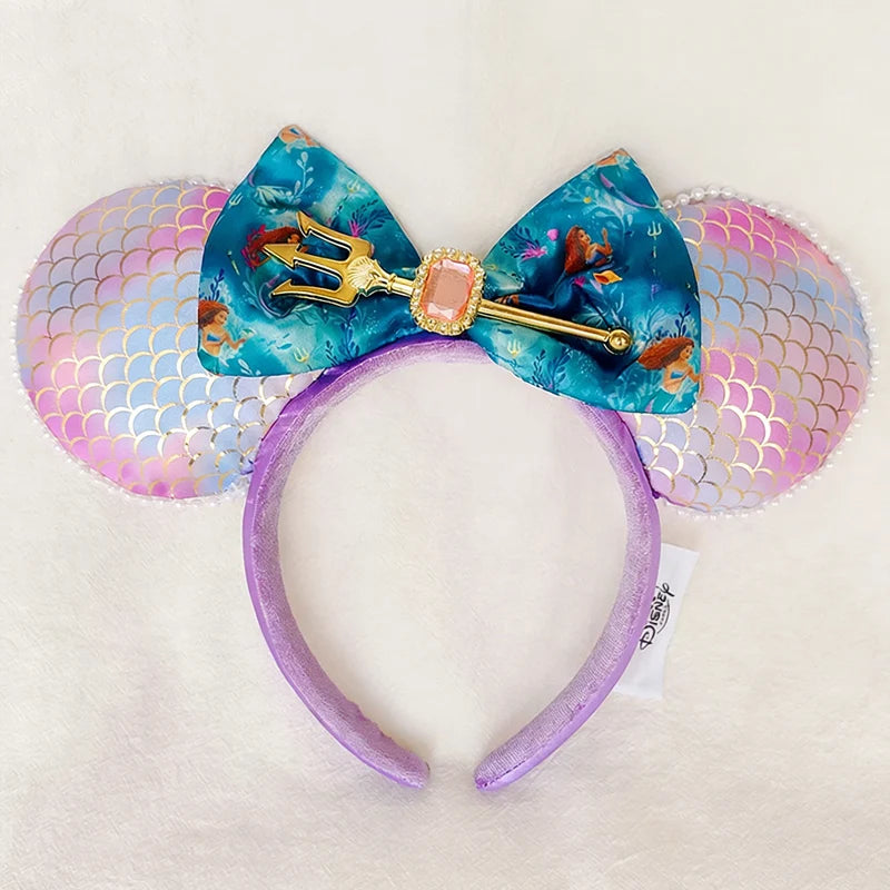 Minnie Mouse Sequin Ears Headband with Bow – Disney Park Style