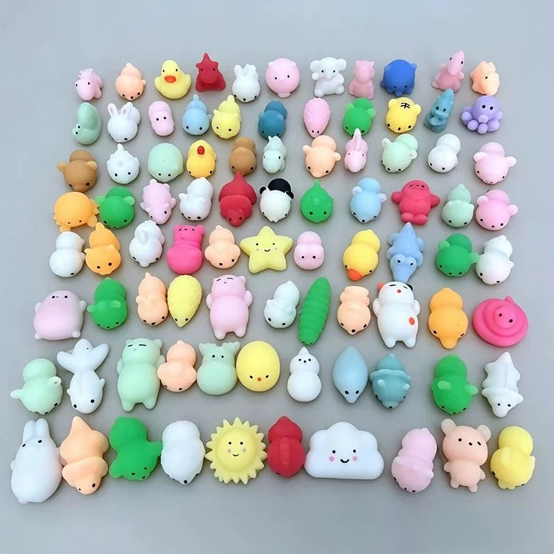 Mochi Squishy Kawaii Animal Toys – Stress Relief Squeeze Pack