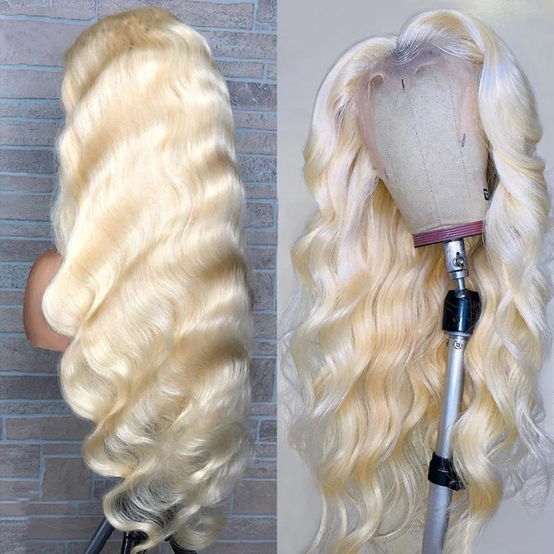 613 Honey Blonde Body Wave Lace Front Wig – HD Transparent Brazilian Human Hair