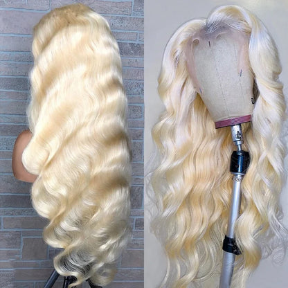 613 Honey Blonde Body Wave Lace Front Wig – HD Transparent Brazilian Human Hair