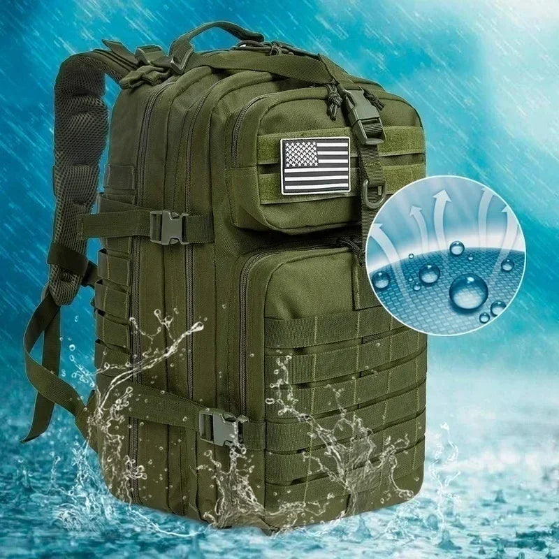 50L Tactical Backpack – 1000D Nylon Waterproof Military Rucksack for Hiking, Hunting & Outdoor