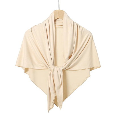 Cotton Triangle Hijab Scarf with Bow Detail – Muslim Women's Wrap