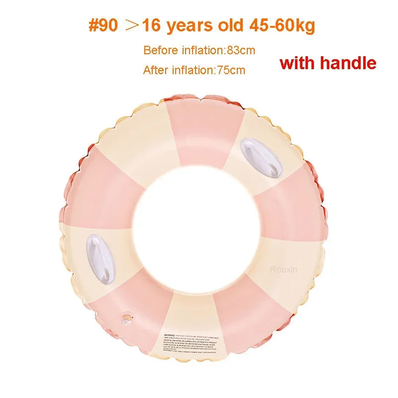 Inflatable Swim Ring Pool Float for Kids & Teens Donut Swimming Tube