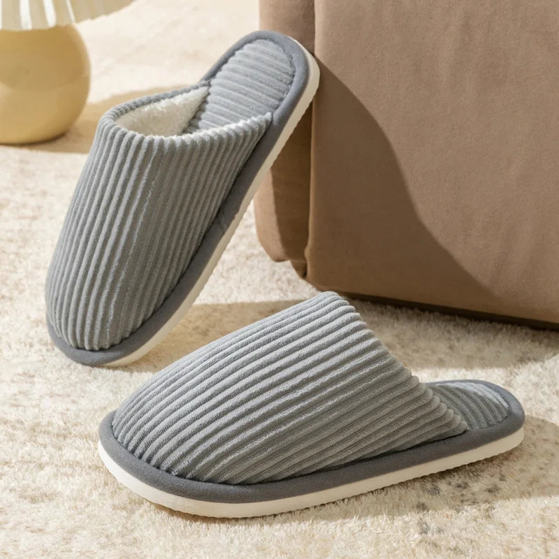 Winter Plush Slippers – Non-Slip Soft Indoor Home Shoes