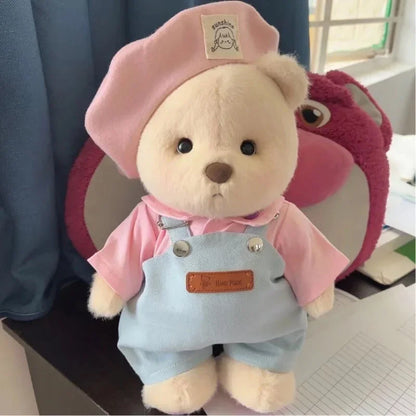 Dress-Up Teddy Bear Plush Toy with Changeable Outfits – Cute Stuffed Animal Doll