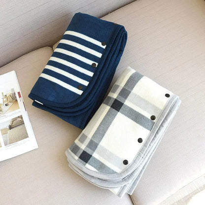 Plaid Blanket Scarf Wrap – Women's Double-Layer Winter Shawl