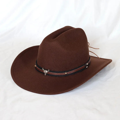 Cowboy Hat – Unisex Vintage Western Wide Brim Hat