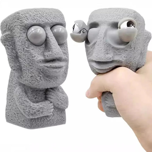 Moai Stress Relief Squeeze Toy – Pop-Eye Easter Island Statue Fidget