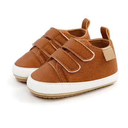 Baby First Walker Sneakers Anti-Slip PU Leather Shoes