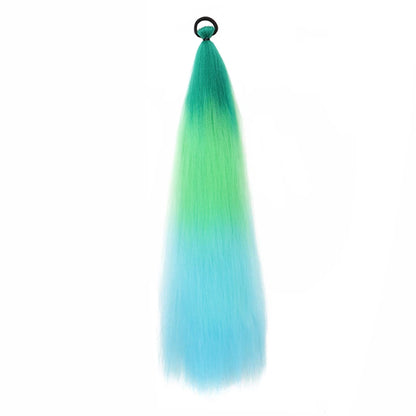 26-Inch Ombre Straight Ponytail Extension with Elastic Tie