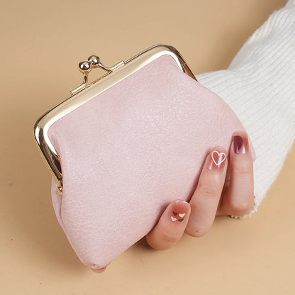 Retro Kiss-Lock Coin Purse Women's Small Buckle Wallet