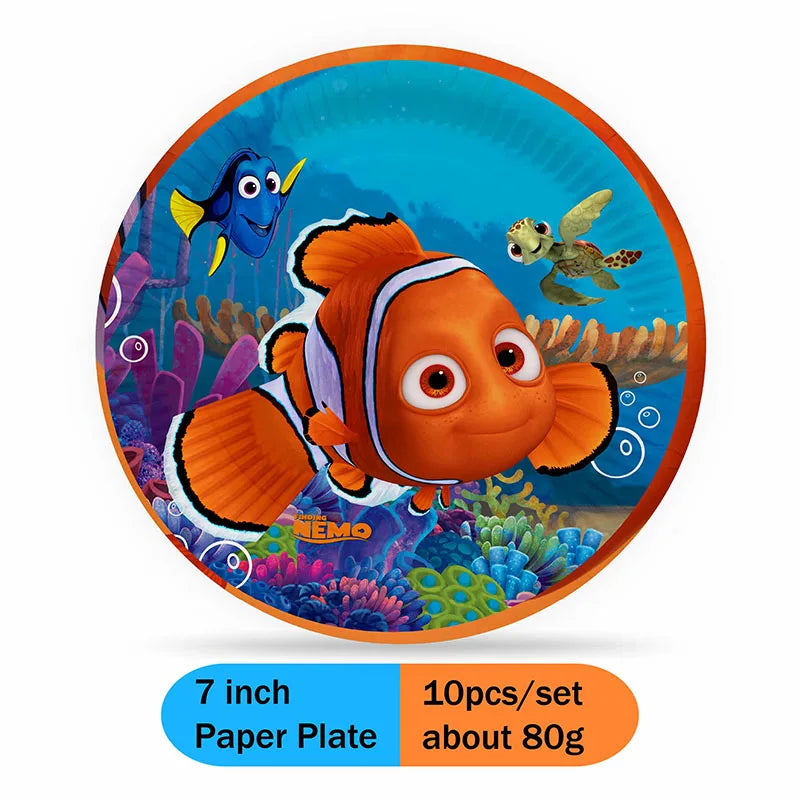 Finding Nemo Party Supplies – Disney Kids Birthday Tableware Decoration Set