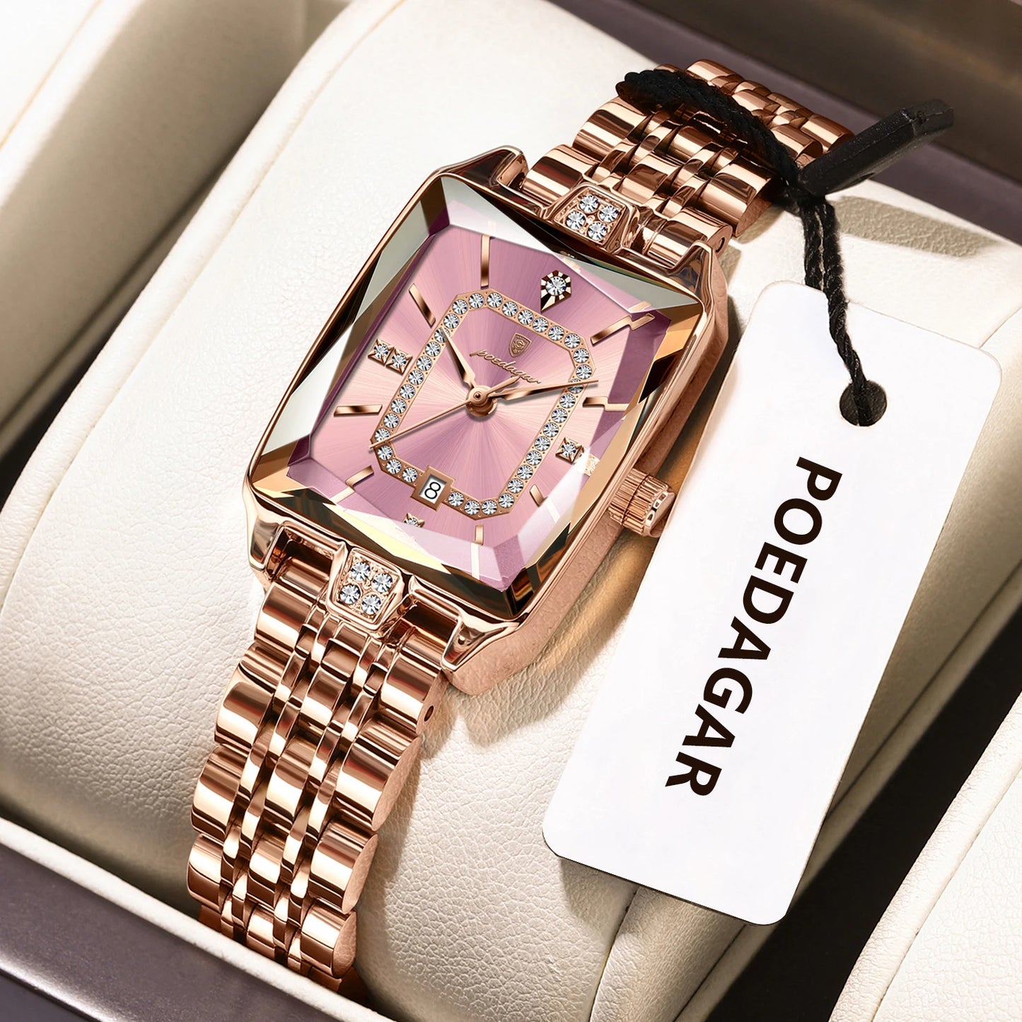 Poedagar Luxury Women's Quartz Watch – Waterproof Date Steel