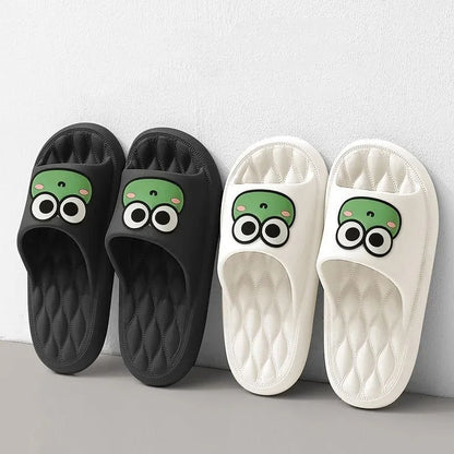 Cute Frog Non-Slip EVA Slippers – Soft Indoor Bathroom Slides