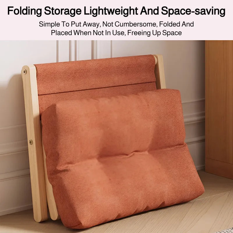 Solid Wood Footstool with Cushion – Padded Ottoman & Shoe Bench