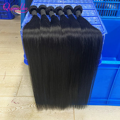 Straight Human Hair Bundles Brazilian Remy Weave