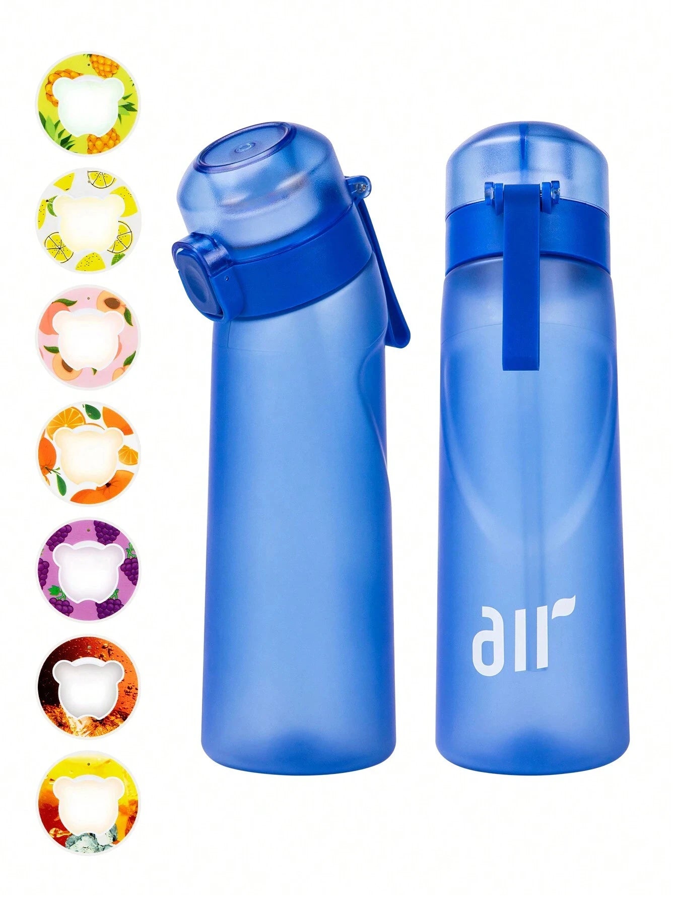 Portable Air Water Bottle with Straw and Flavor Pod