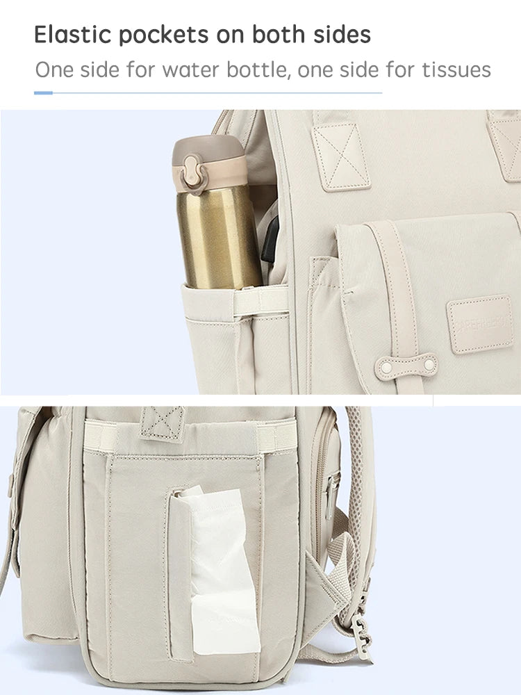 Diaper Bag Backpack with Stroller Hooks – Waterproof Maternity Travel Bag