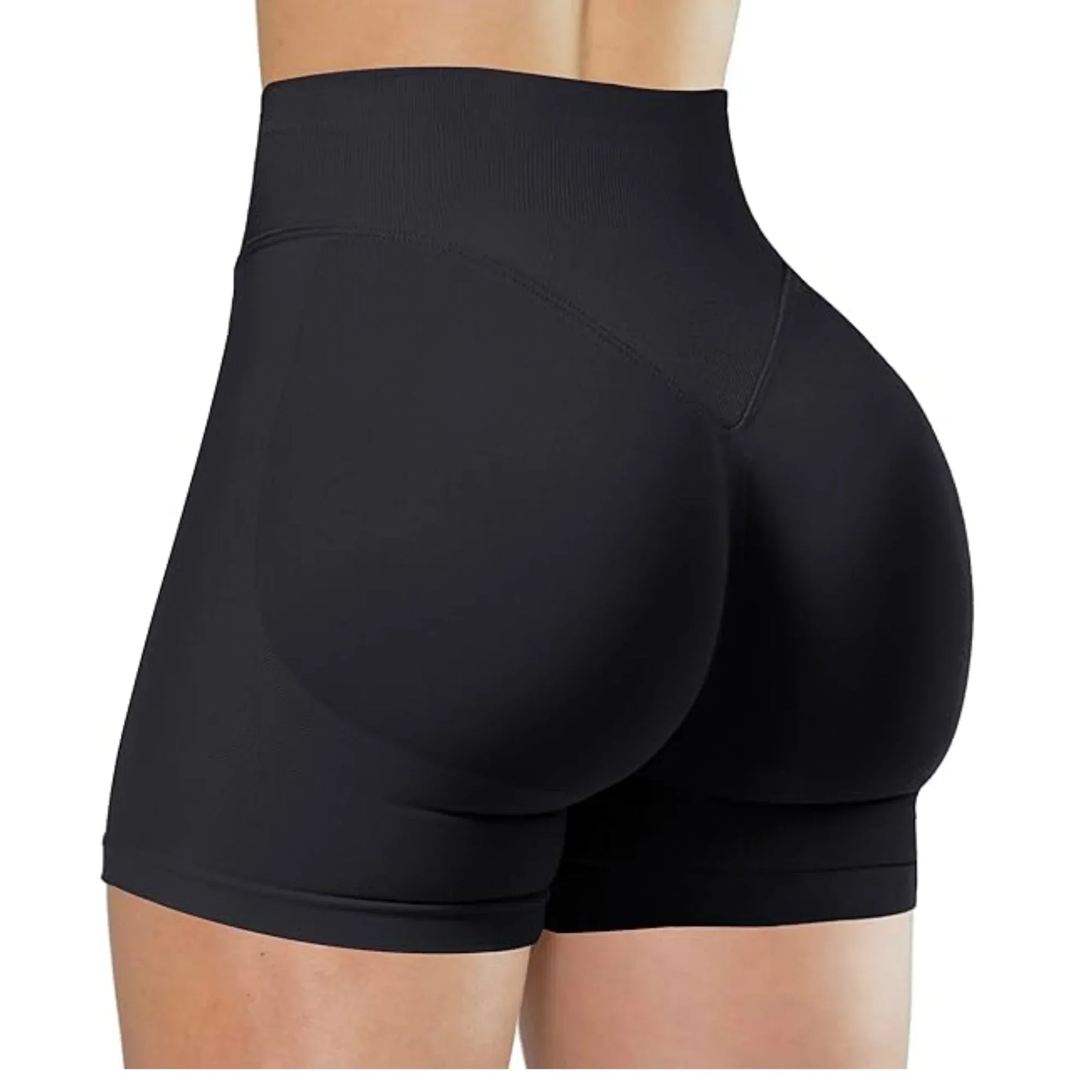 Women's High Waist Seamless Scrunch Yoga Shorts