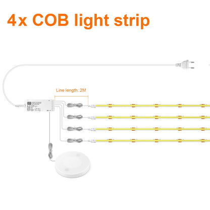 COB LED Cabinet Light Strip – Dimmable Under Cabinet Lighting Kit