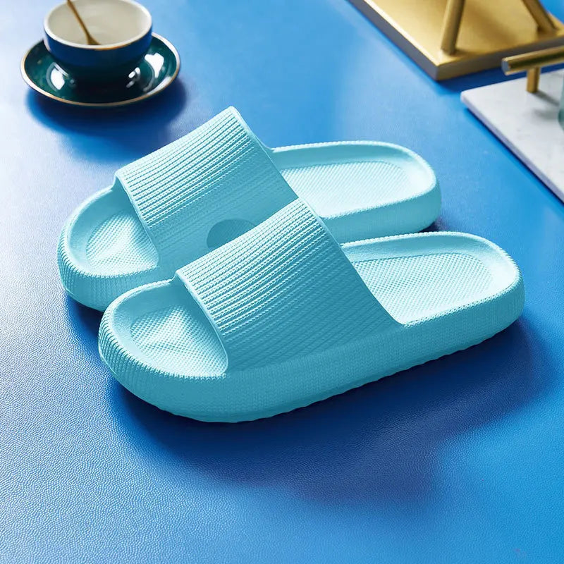 Cloud Slide Slippers – EVA Thick Sole, Height Increasing, Indoor Home
