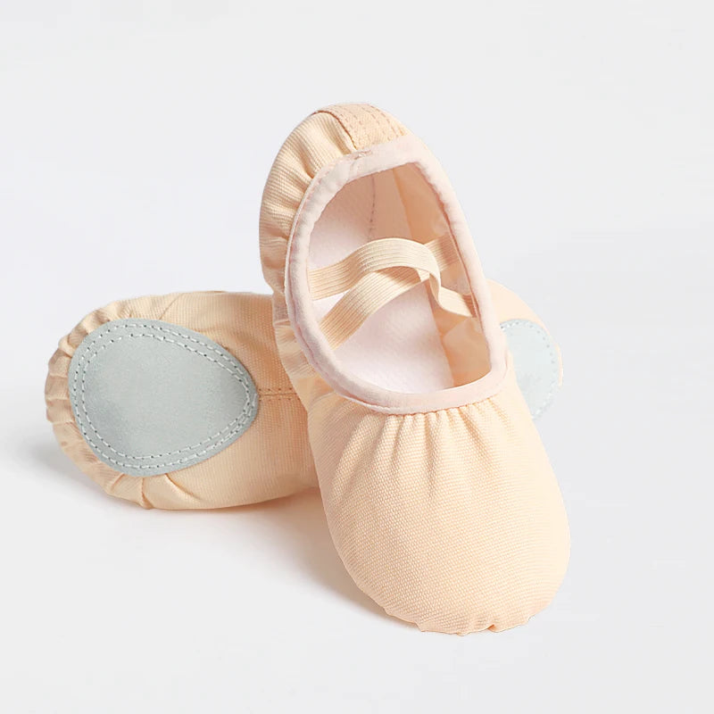 Canvas Ballet Slippers Split Sole Dance Shoes for Kids & Adults
