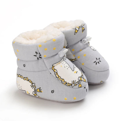 Baby Winter Boots – Cartoon Warm Fleece Booties for Boys & Girls