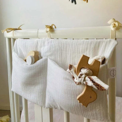 Baby Crib Organizer Hanging Storage Bag – Bedside Diaper Caddy