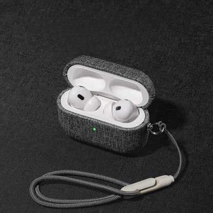Fabric Texture AirPods Case with Carabiner Clip