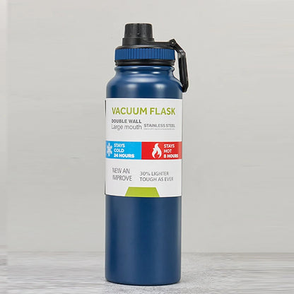 Stainless Steel Vacuum Thermos Bottle – Keeps Cold 24H, Hot 8H